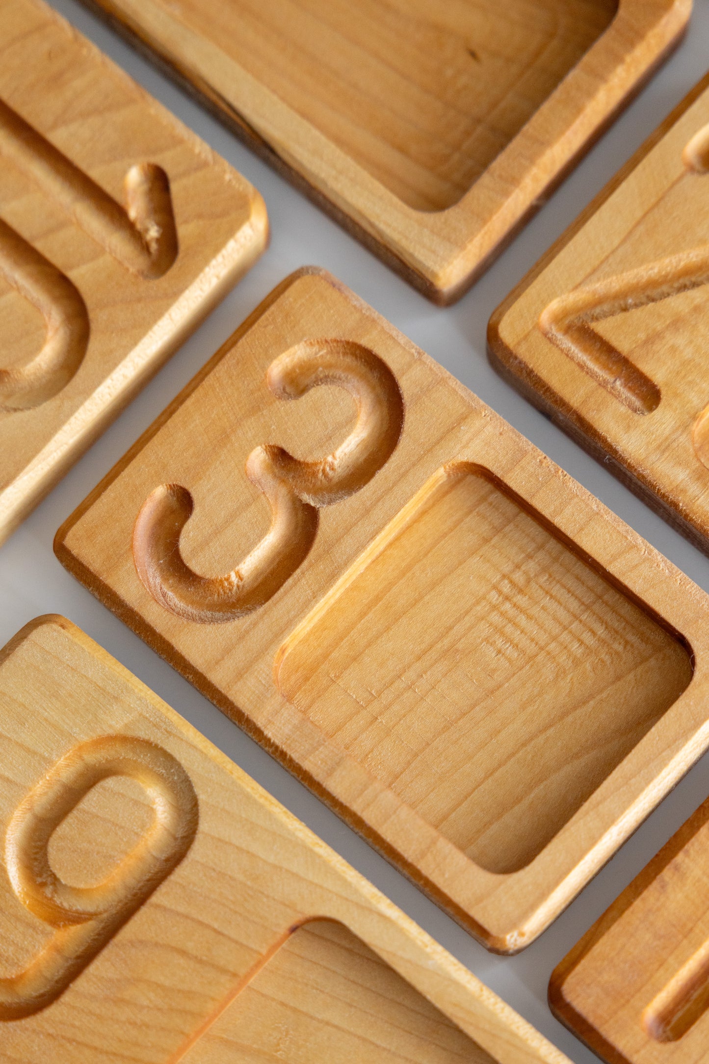 Number Wooden Counting Boards, Maths Number Trays - Equal Size