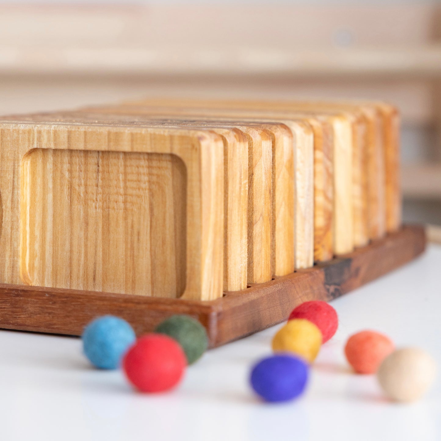 Number Wooden Counting Boards, Maths Number Trays - Equal Size