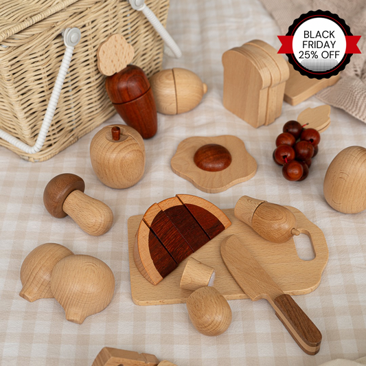 Wooden Pretend Cutting Food