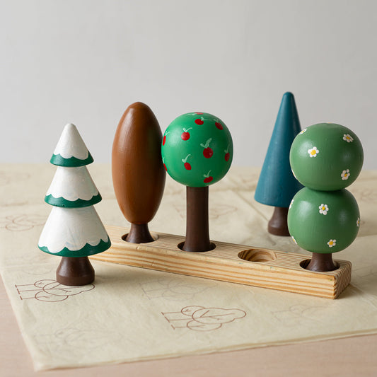 Wooden Play All Seasons Trees Set