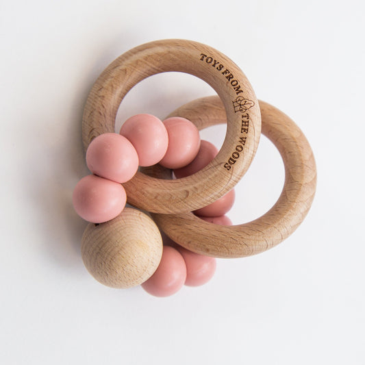 Wooden Baby Rattle Teether