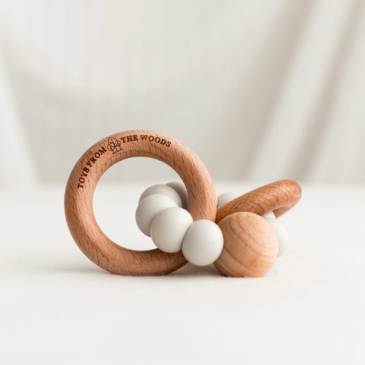 Wooden Baby Rattle Teether