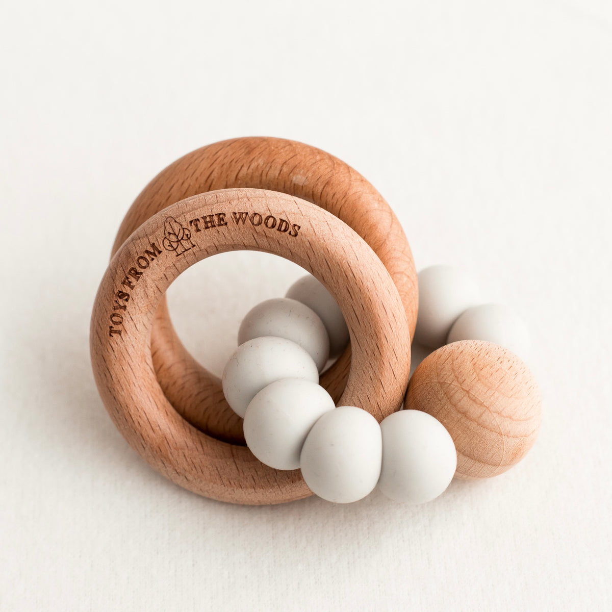 Wooden Baby Dumbbell Rattle with Silicone Beads – ToysFromTheWoods