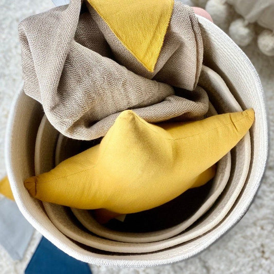 Set of 3 Large Cotton Rope Baskets for Toy Storage and Nursery Decor