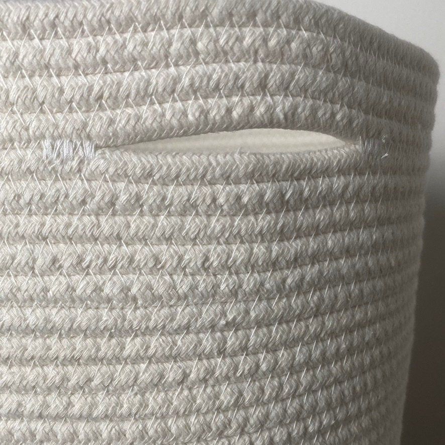 Set of 3 Large Cotton Rope Baskets for Toy Storage and Nursery Decor