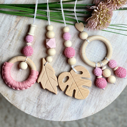 Wooden Baby Play Gym with Hanging Toys