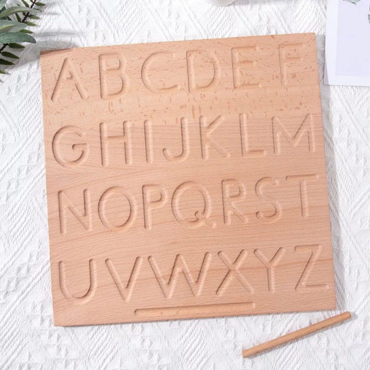 Wooden Alphabet Tracing Board