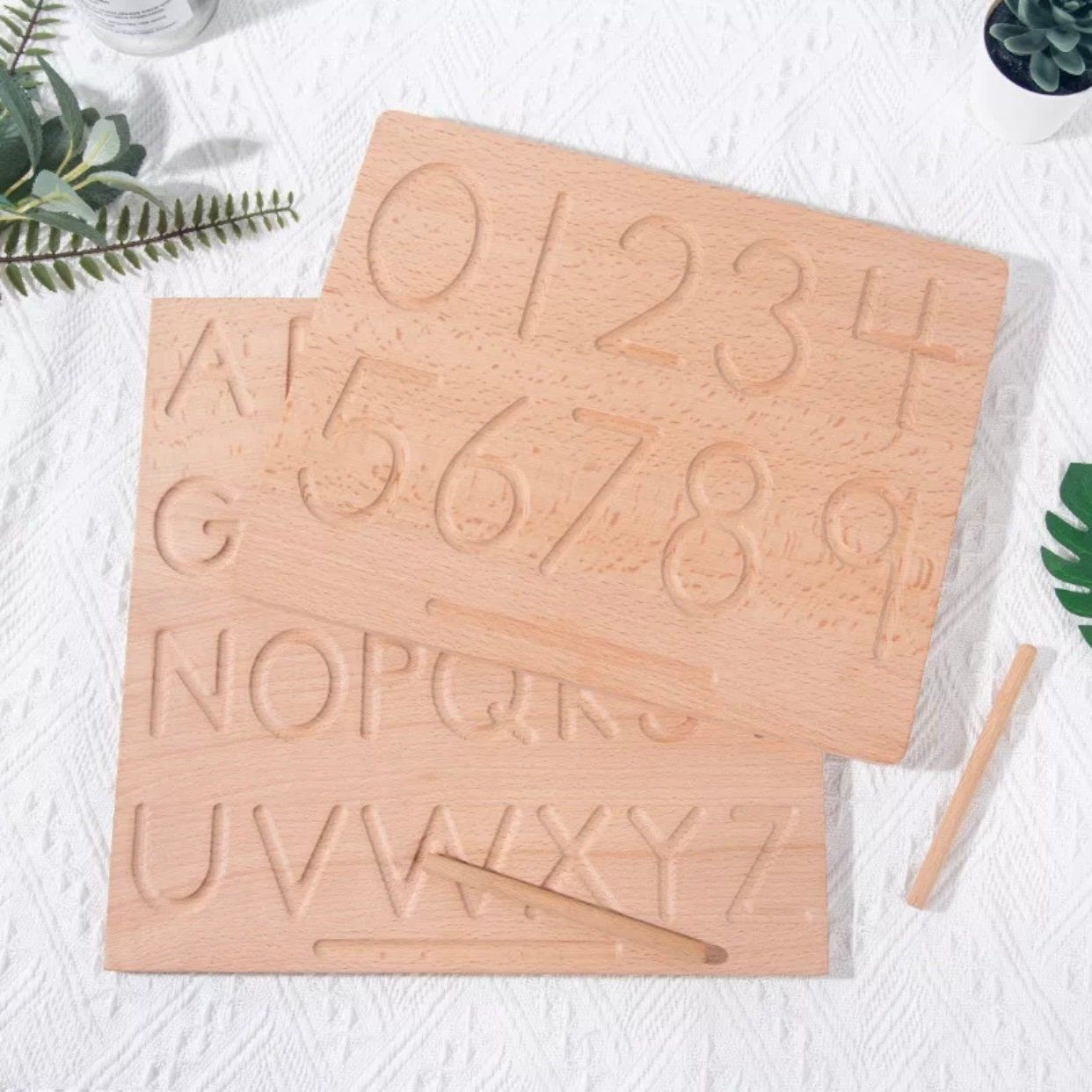 Wooden Number Tracing Board