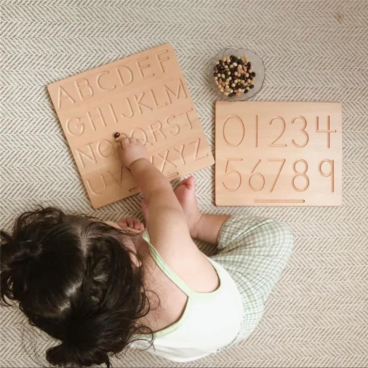 Wooden Number Tracing Board
