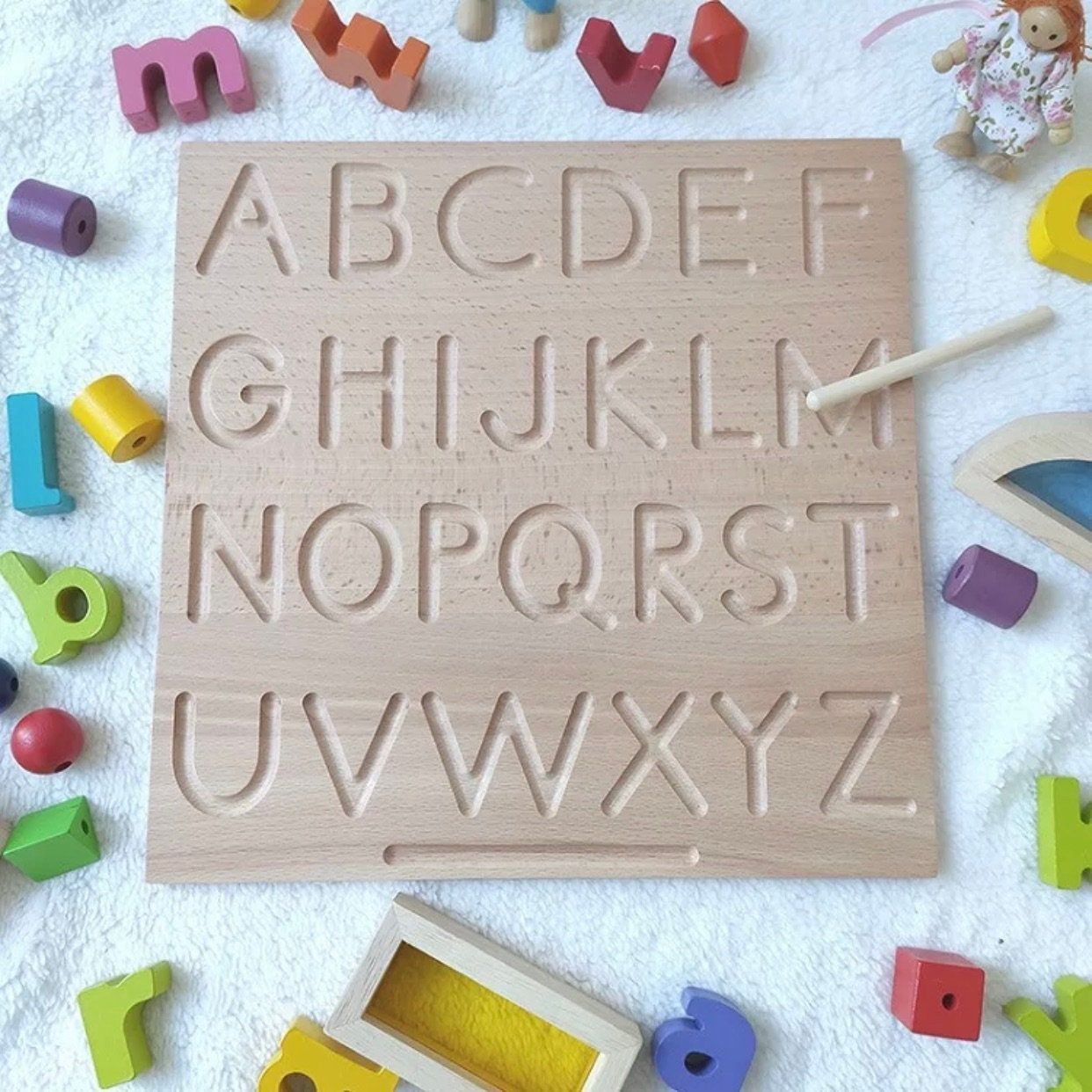 Wooden Alphabet Tracing Board