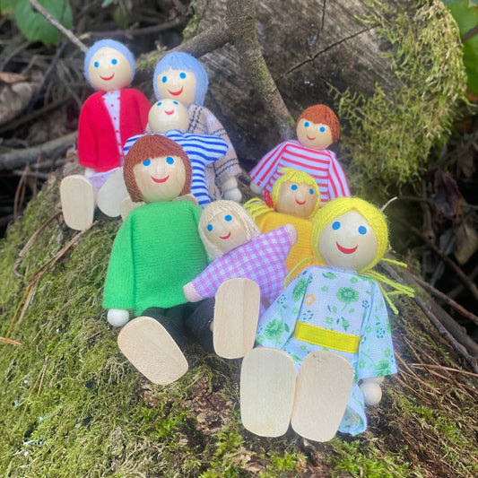 Doll House Wooden Family