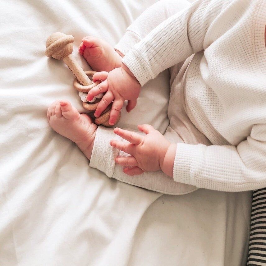 Wooden Chunky Baby Rattle