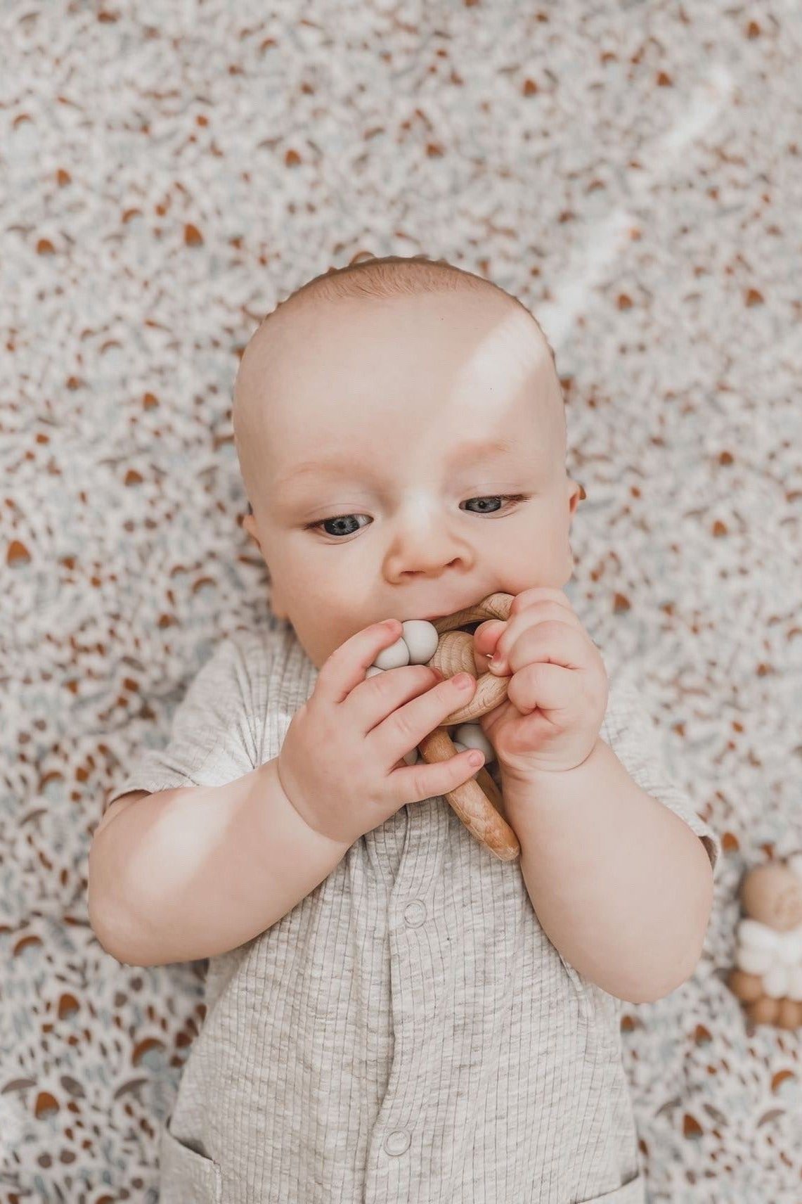 Wooden Baby Rattle Teether