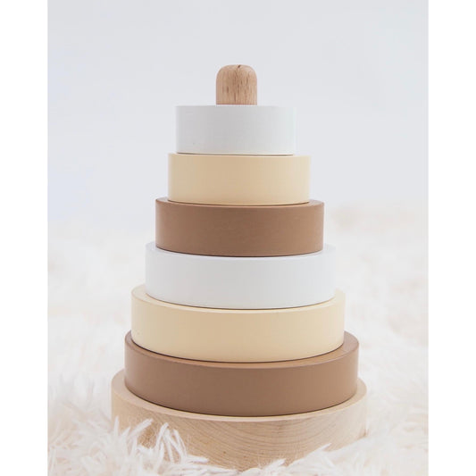 Sand Wooden Stacking Pyramid & Peg Board Sorter