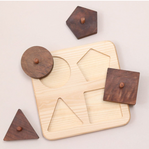 4 Piece Peg Wooden First Shape Puzzle