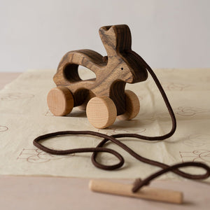 Wooden Pull Along Bunny