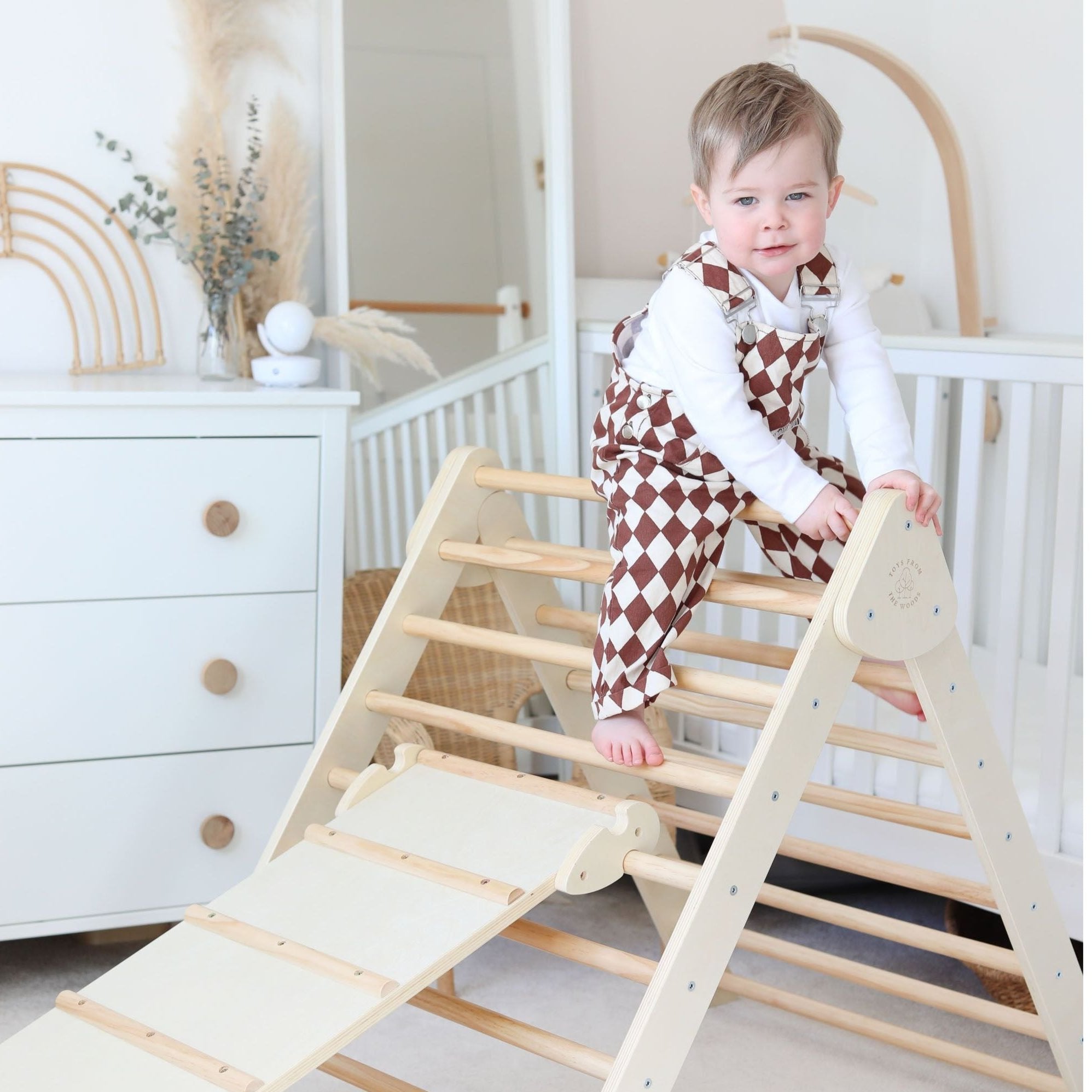 Indoor Foldable Climbing Triangle and Slide, Montessori Toddler Climbing Gym (Copy)