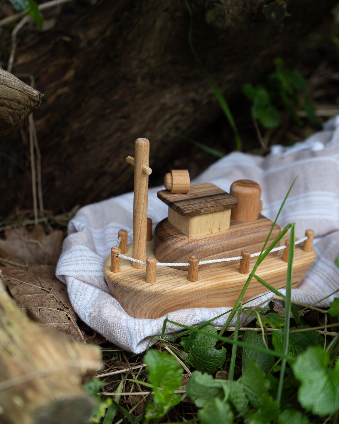 Wooden Play Sail Boat