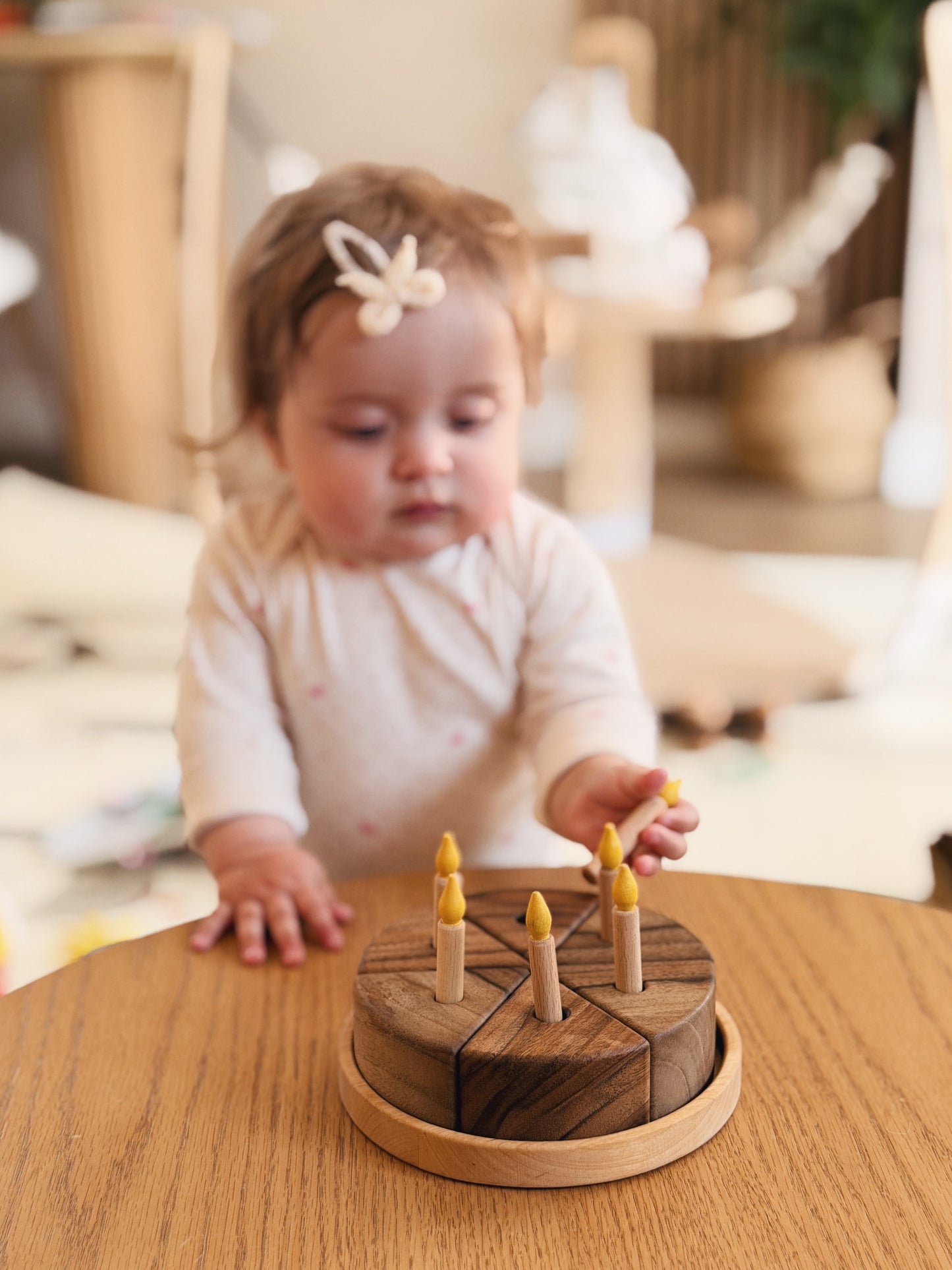 Wooden Birthday / Celebration Cake, Play Food Cake