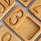 Number Wooden Counting Boards, Maths Number Trays - Equal Size