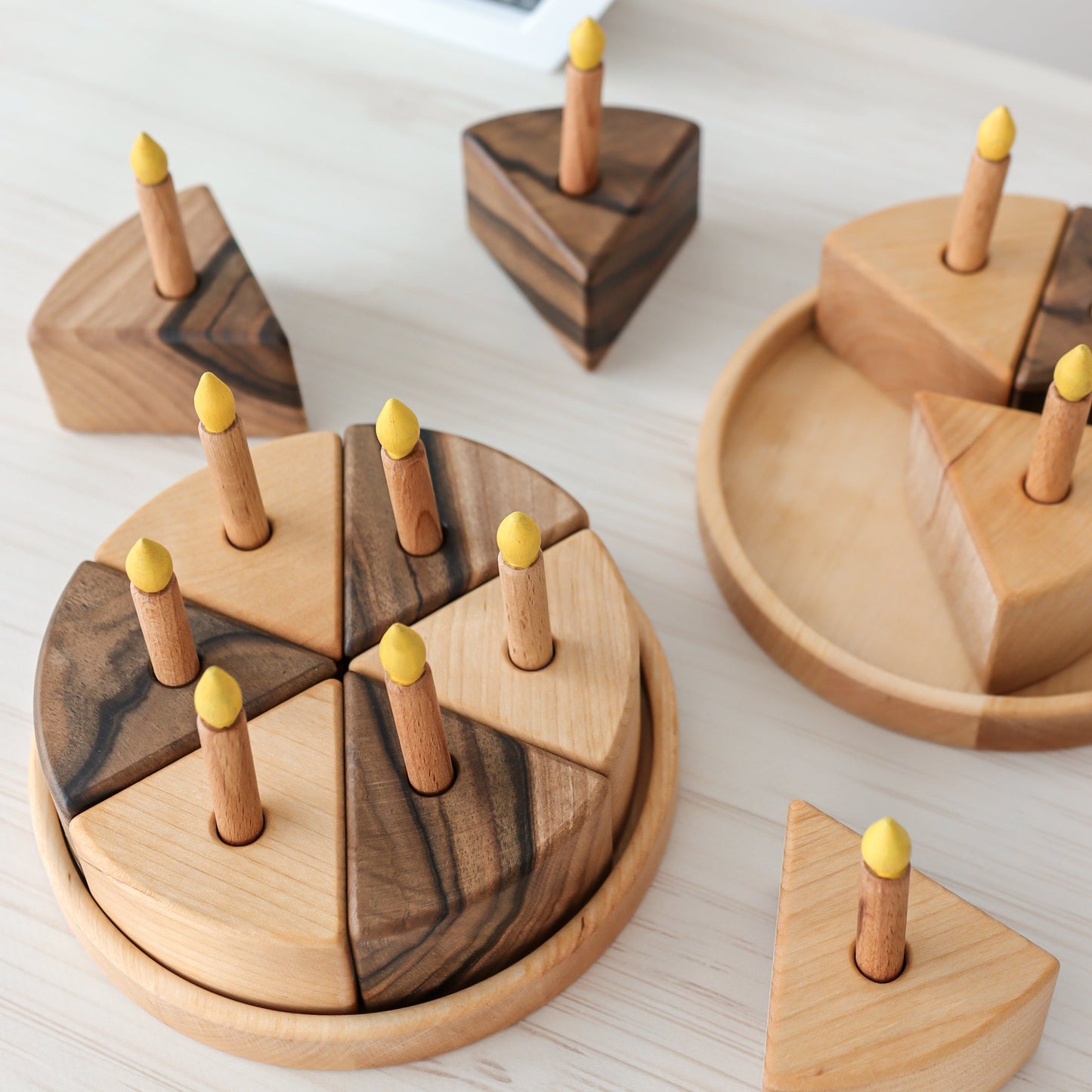 Wooden Birthday / Celebration Cake, Play Food Cake