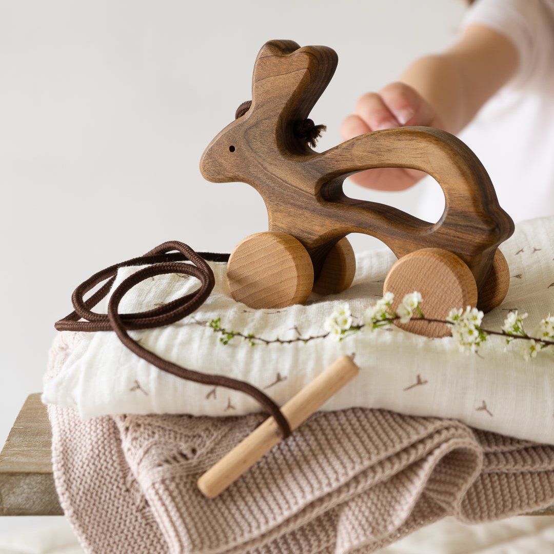 Wooden Pull Along Bunny