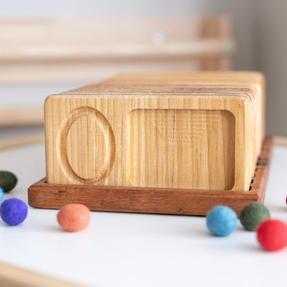 Number Wooden Counting Boards, Maths Number Trays - Growing Size