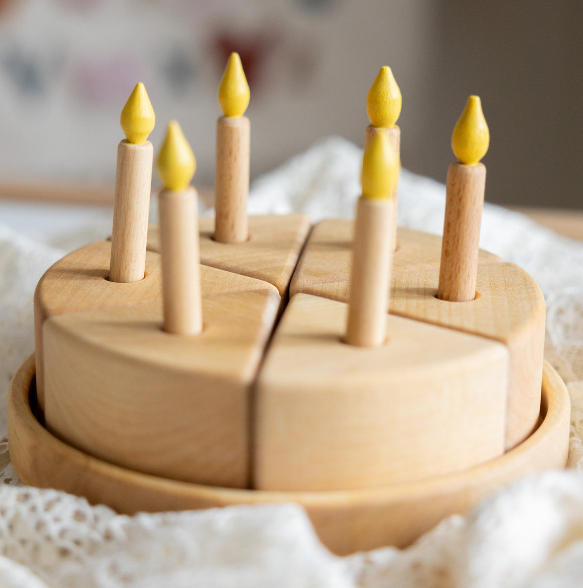 Wooden Birthday / Celebration Cake, Play Food Cake
