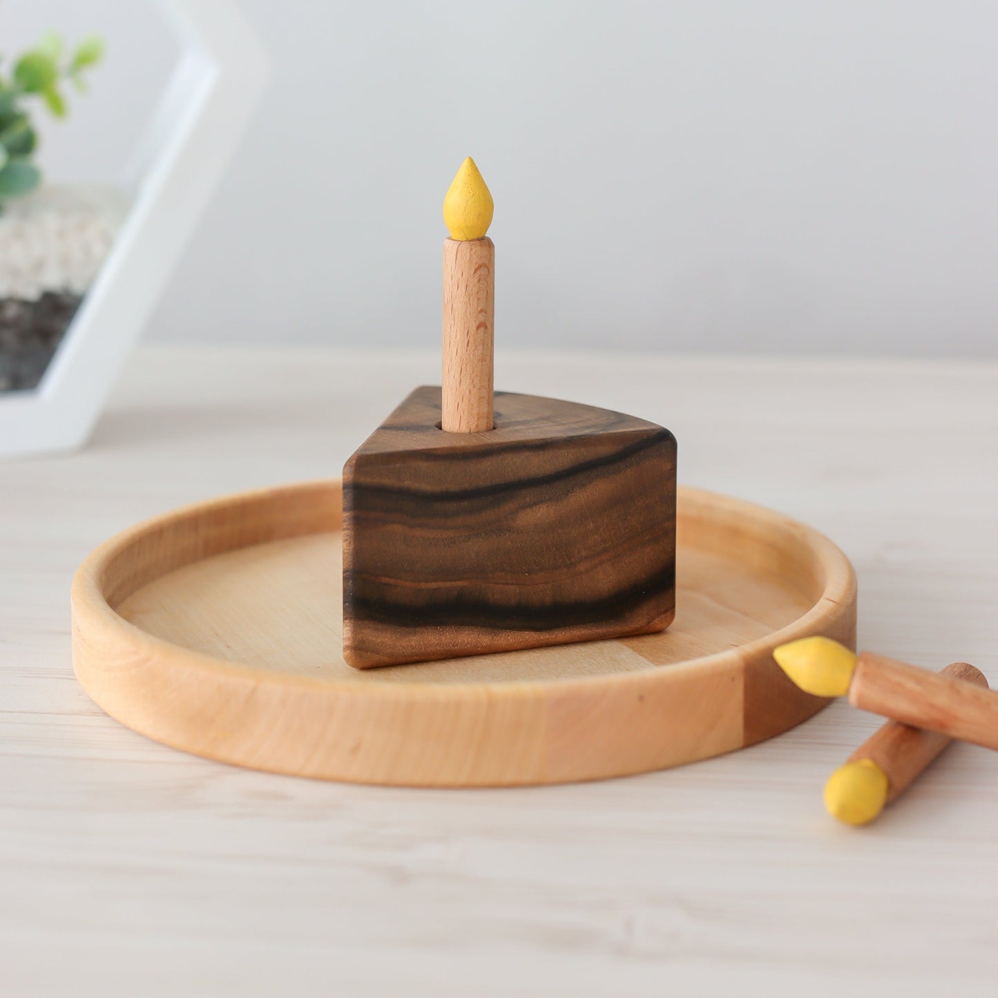 Wooden Birthday / Celebration Cake, Play Food Cake