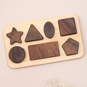 4 Piece Peg Wooden First Shape Puzzle