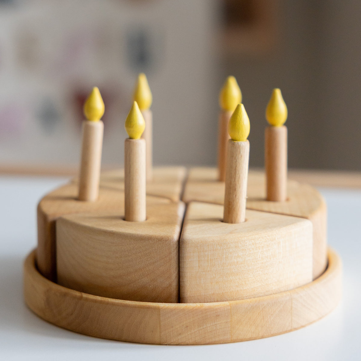Wooden Birthday / Celebration Cake, Play Food Cake