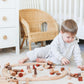 Wooden Natural Play Train Track & Block Set