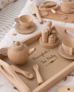 Wooden Play Tea Party / Cooking Set