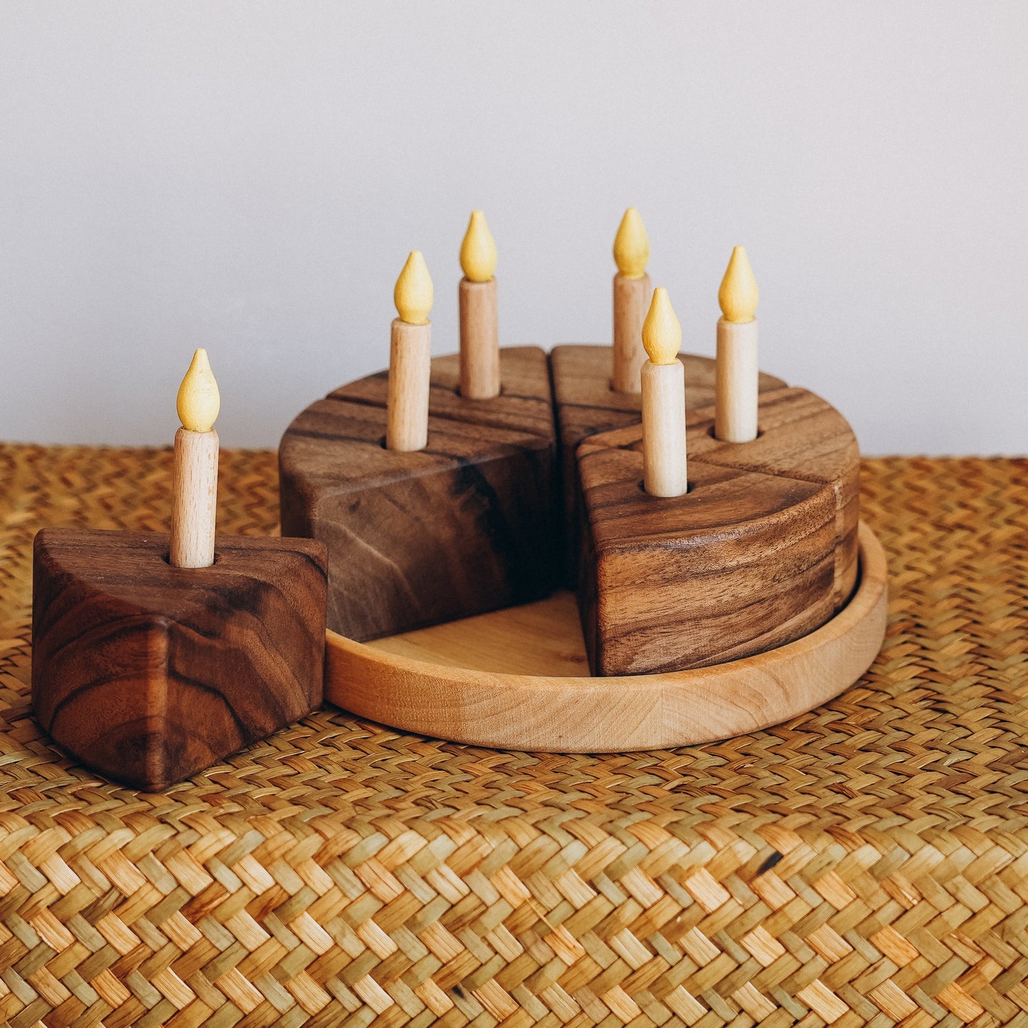 Wooden Birthday / Celebration Cake, Play Food Cake
