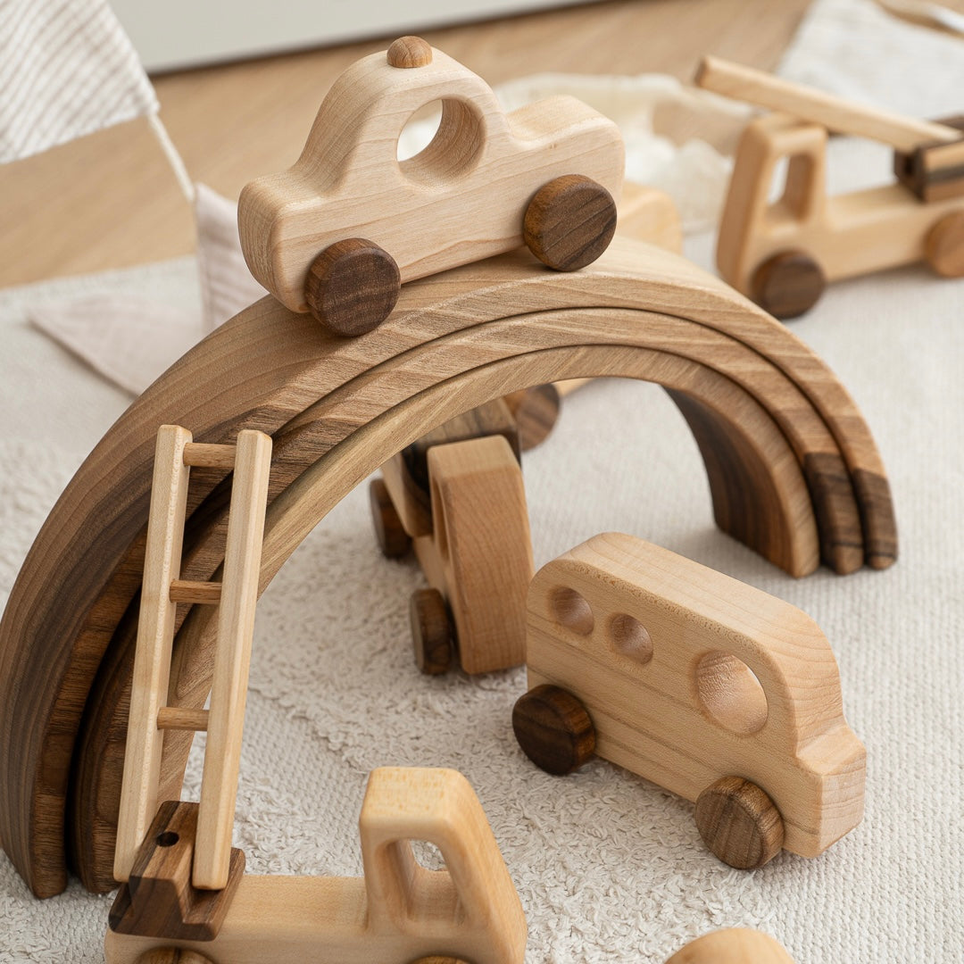Natural 10-Piece Classic Rainbow Stacker - Open Ended Play and Decor