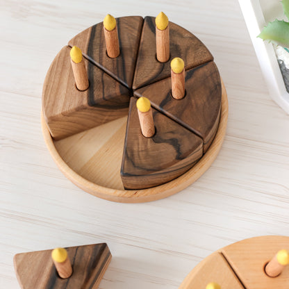 Wooden Birthday / Celebration Cake, Play Food Cake