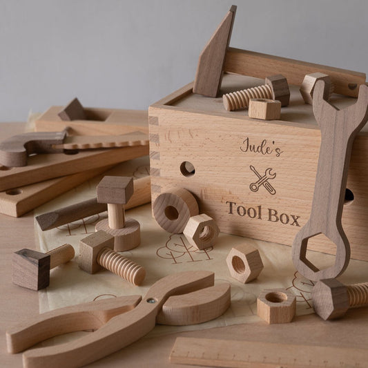 Wooden Play Toolbox Set