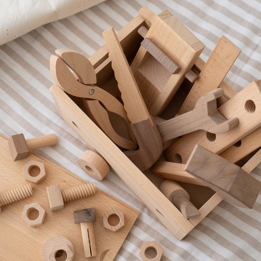 Wooden Play Toolbox Set