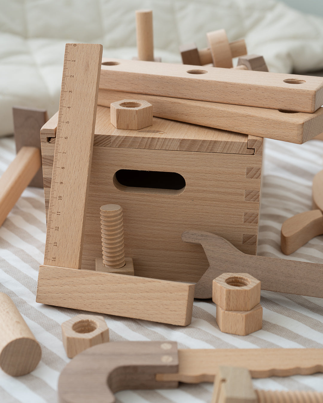 Wooden Play Tool Box Set