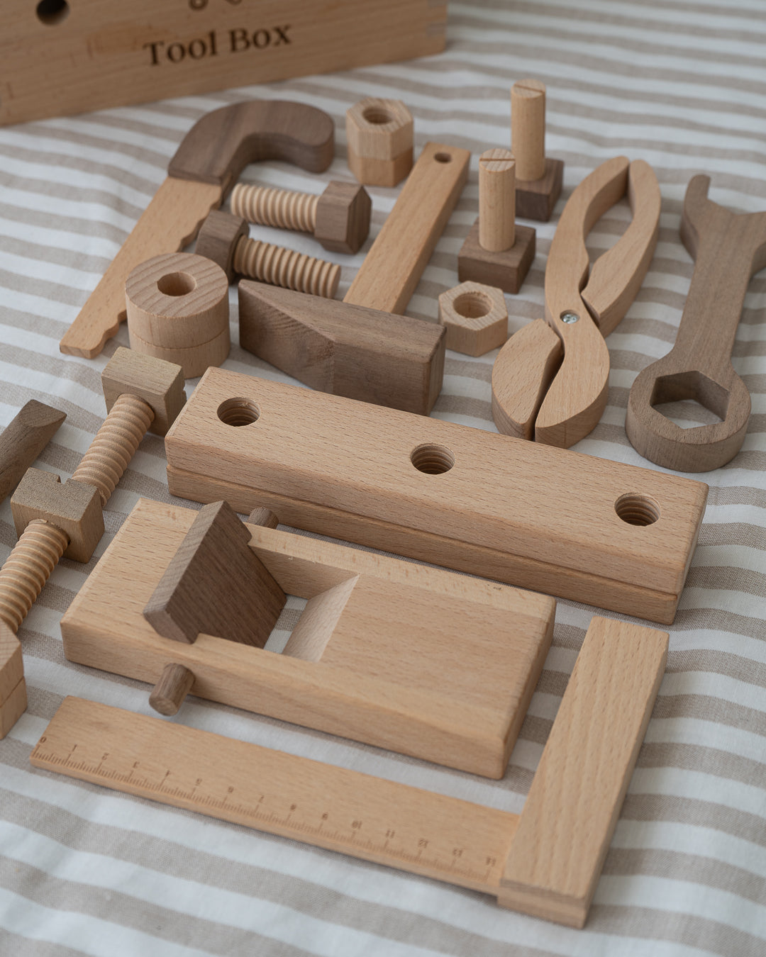 Wooden Play Toolbox Set
