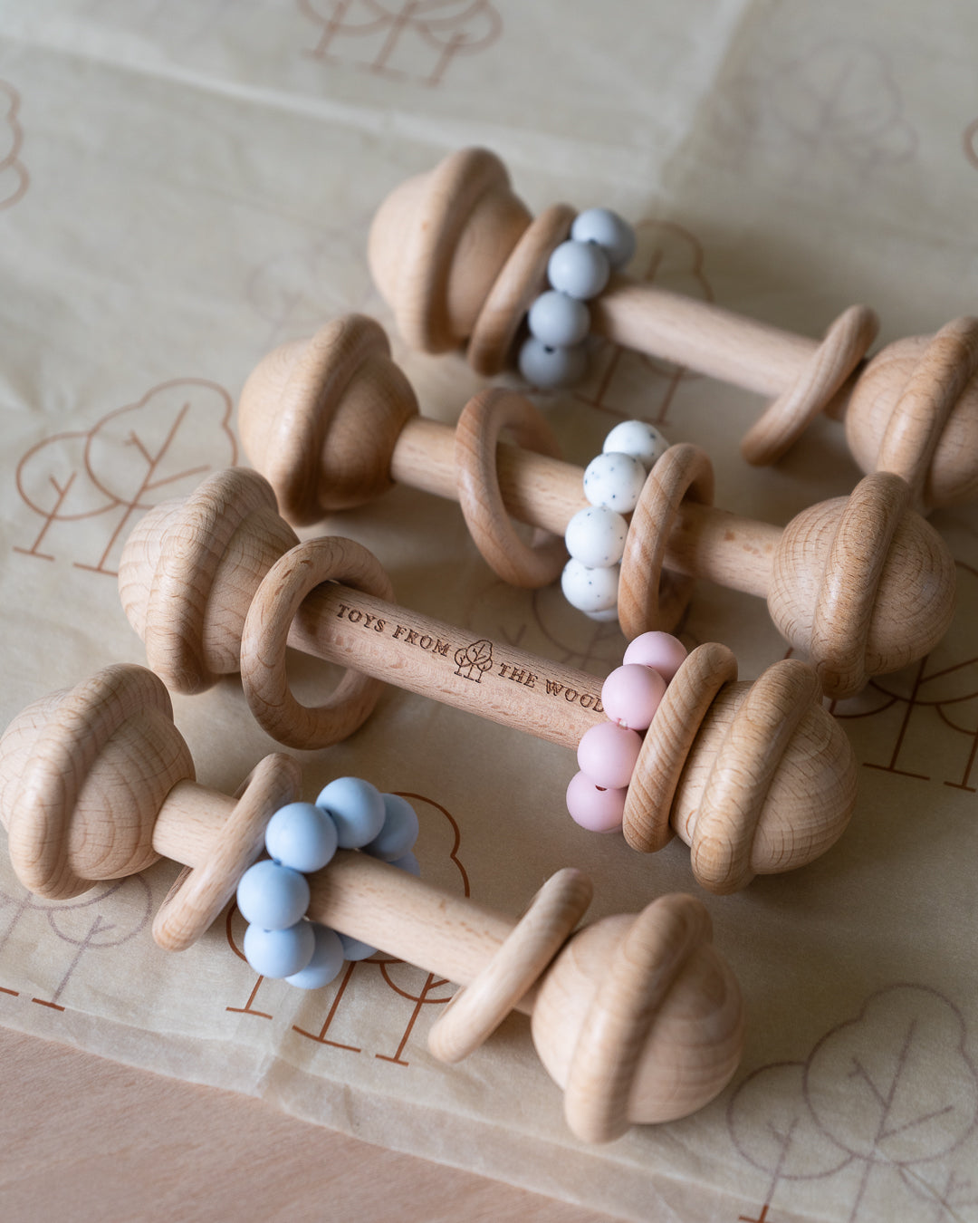 Wooden Chunky Baby Rattle