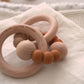 Bronze Wooden Baby Rattle Teether