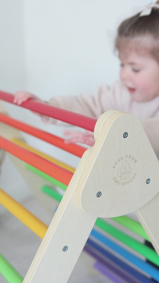 Montessori Furniture Indoor Foldable Climbing Triangle and Slide