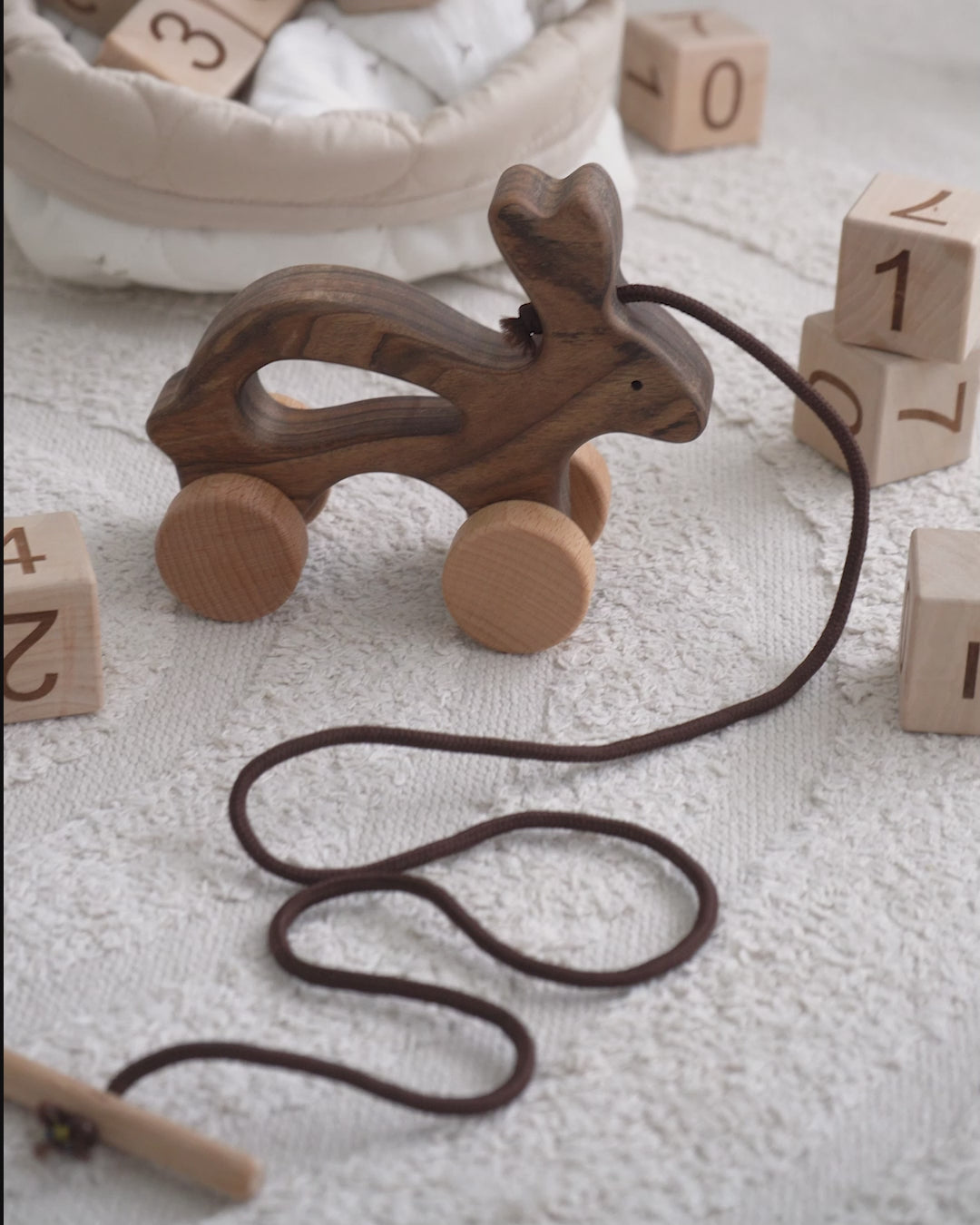 Wooden Pull Along Bunny