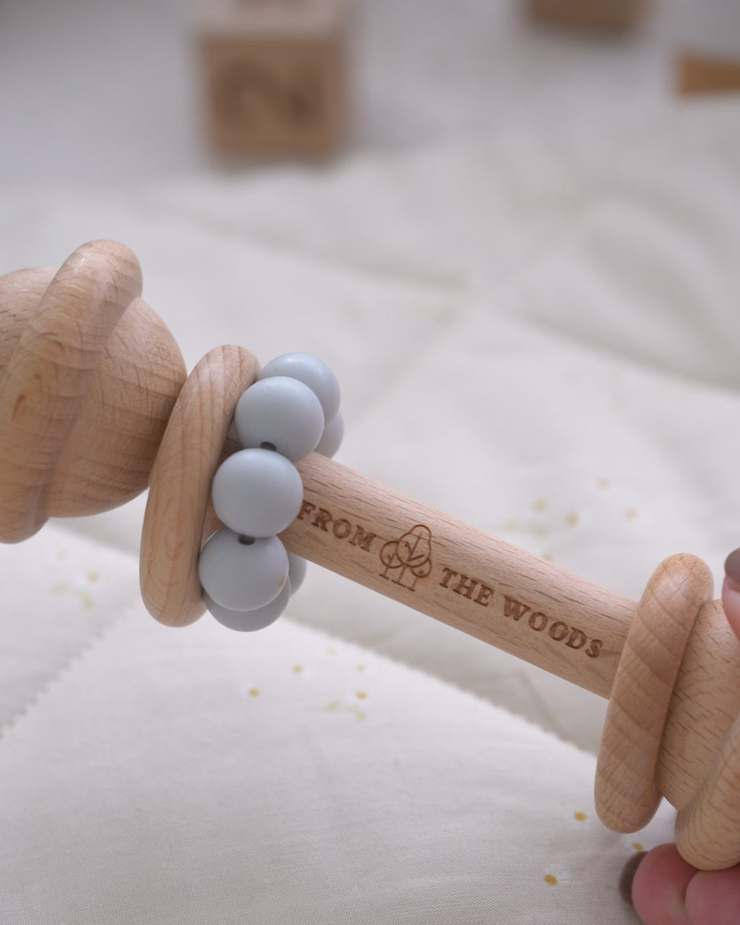 Wooden Chunky Baby Rattle