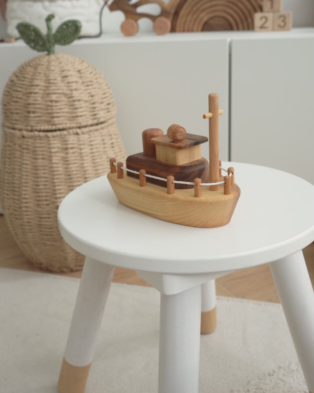 Wooden Play Sail Boat