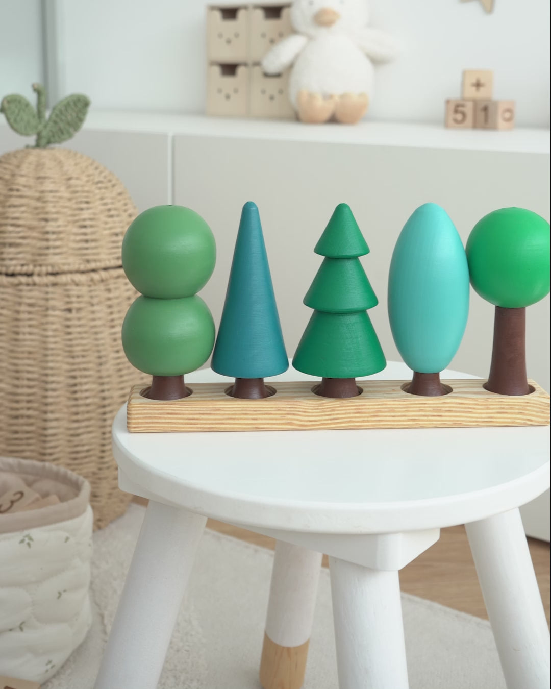 Wooden Play Woodland Trees Set,