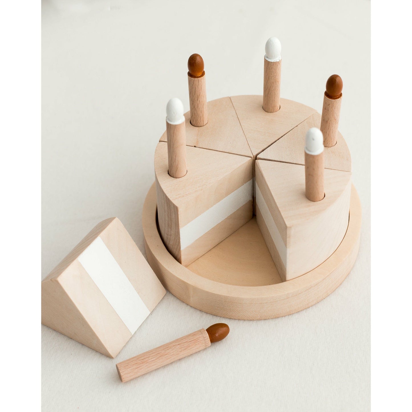 Wooden Birthday / Celebration Cake, Play Food Cake