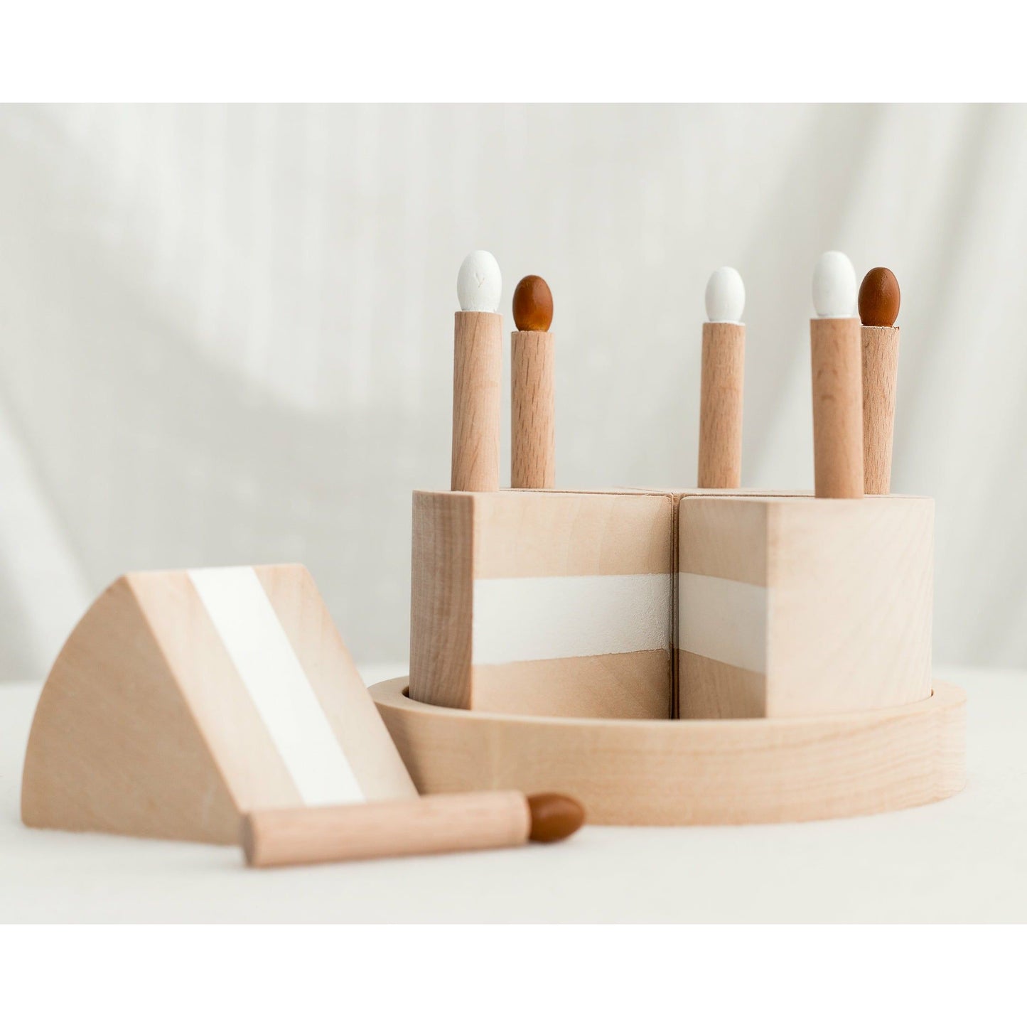 Wooden Birthday / Celebration Cake, Play Food Cake