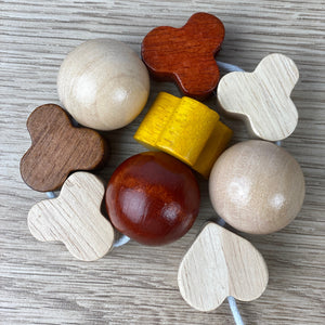 Wooden Threading Beads, First Threading Tree